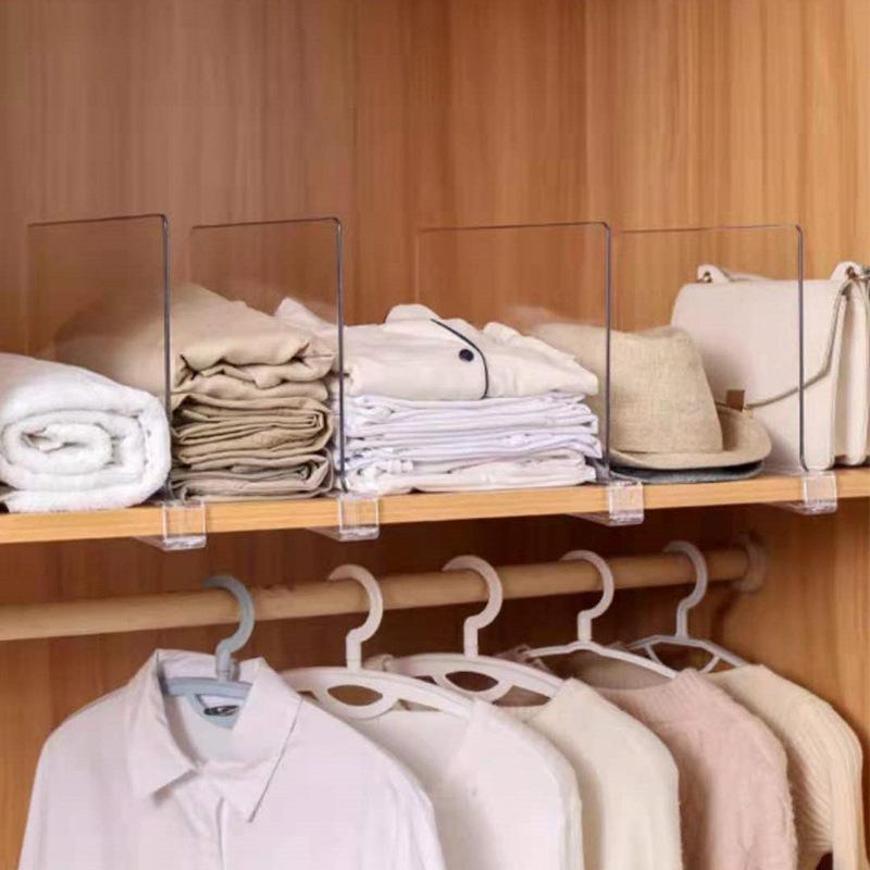 3968 Гардеробная многоуровневая перегородка Прозрачная акриловая перегородка Раздельный шкаф для хранения вещей Вертикальная многоуровневая полка Вставного типа