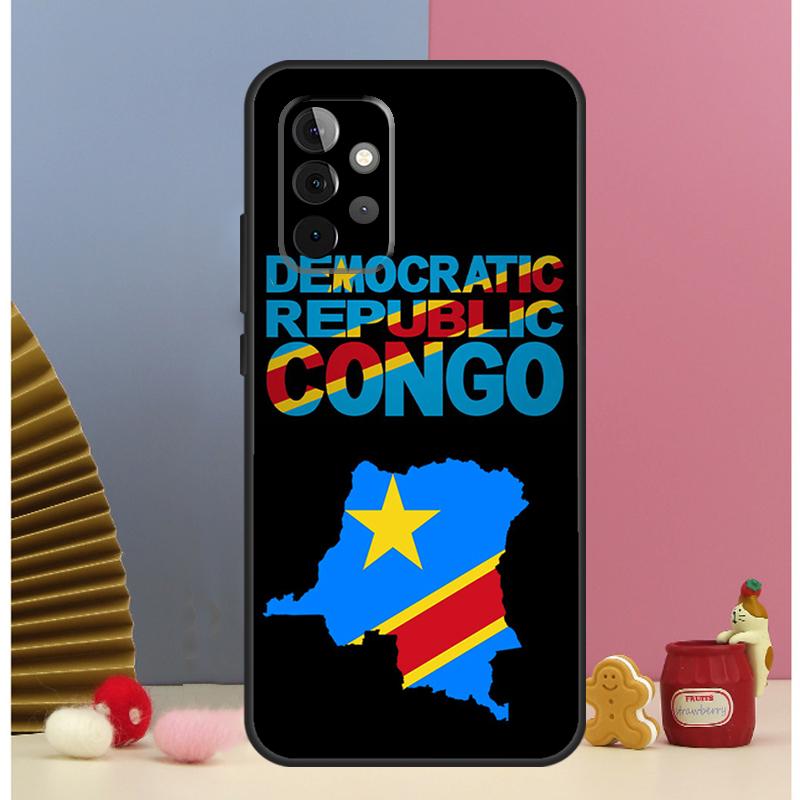 Congo Democratic Republic Flag Case For Samsung Galaxy A13 A33 A53 A26 A16 A36 A56 A15 A35 A55 A14 A34 A54 A12 A32 A52 A17