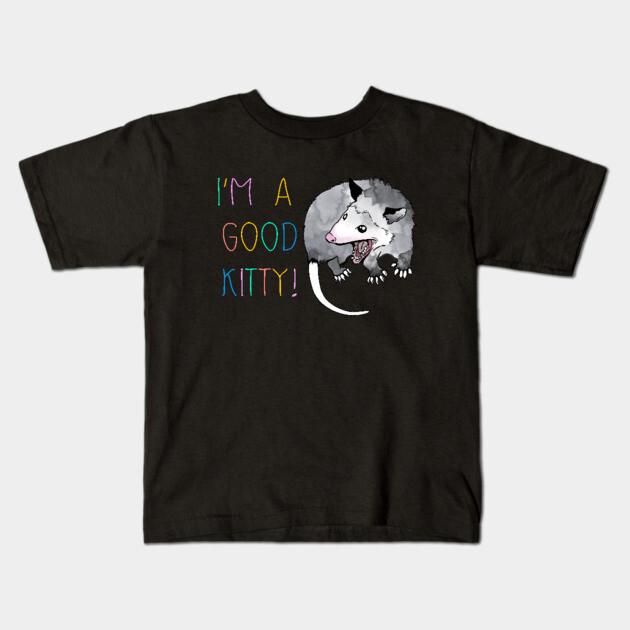 Boys Girls Soft Cotton Graphic Tees Possum Breathable Daily School Wear Kids T-Shirts