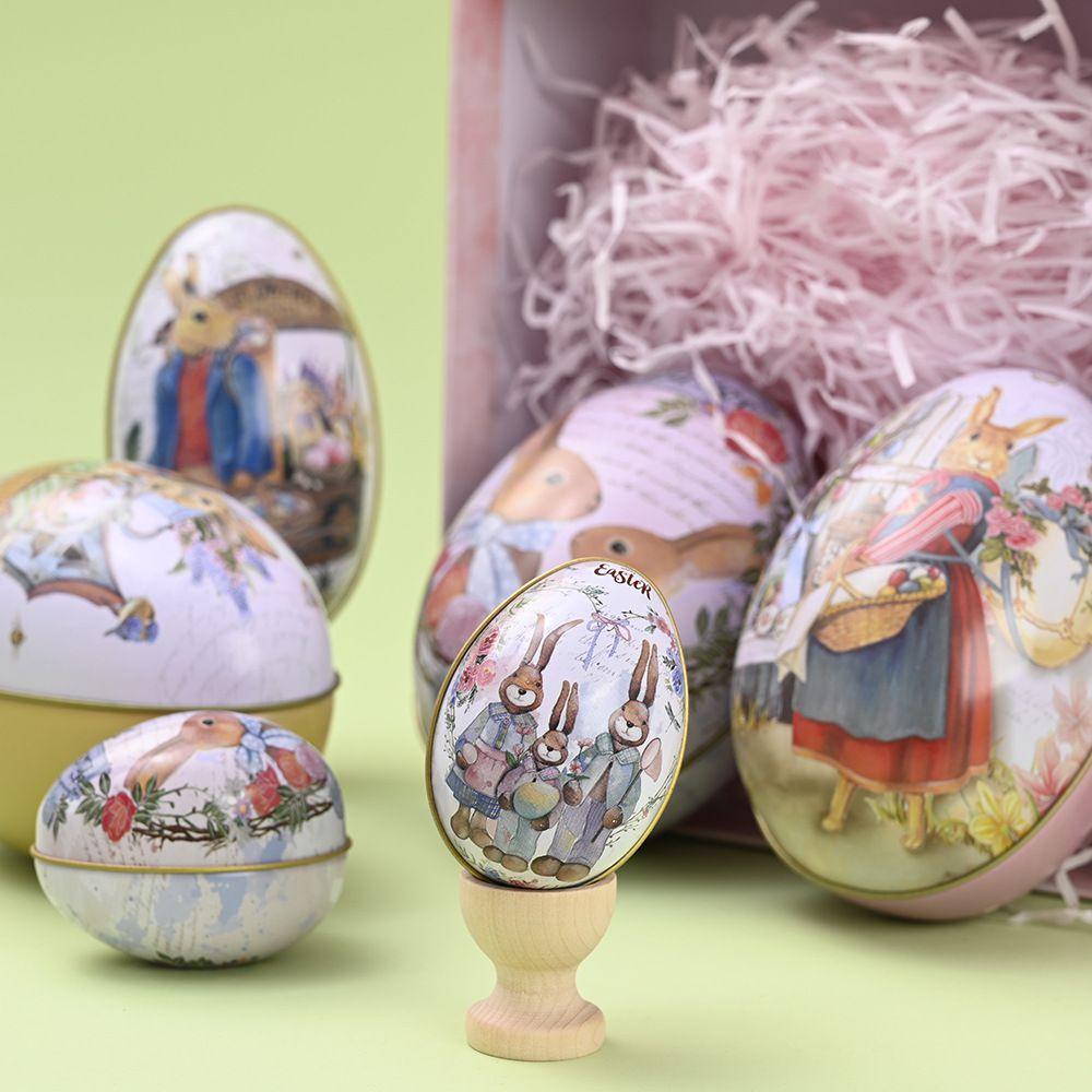 Unique Easter Egg-shaped Metal Tin For Candies Biscuits And Gifts