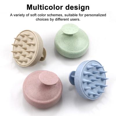 Щетка-шампунь Мягкий силиконовый массажер для кожи головы с нескользящей основой Отверстие для подвешивания Стимуляция роста волос Инструмент для ухода за волосами