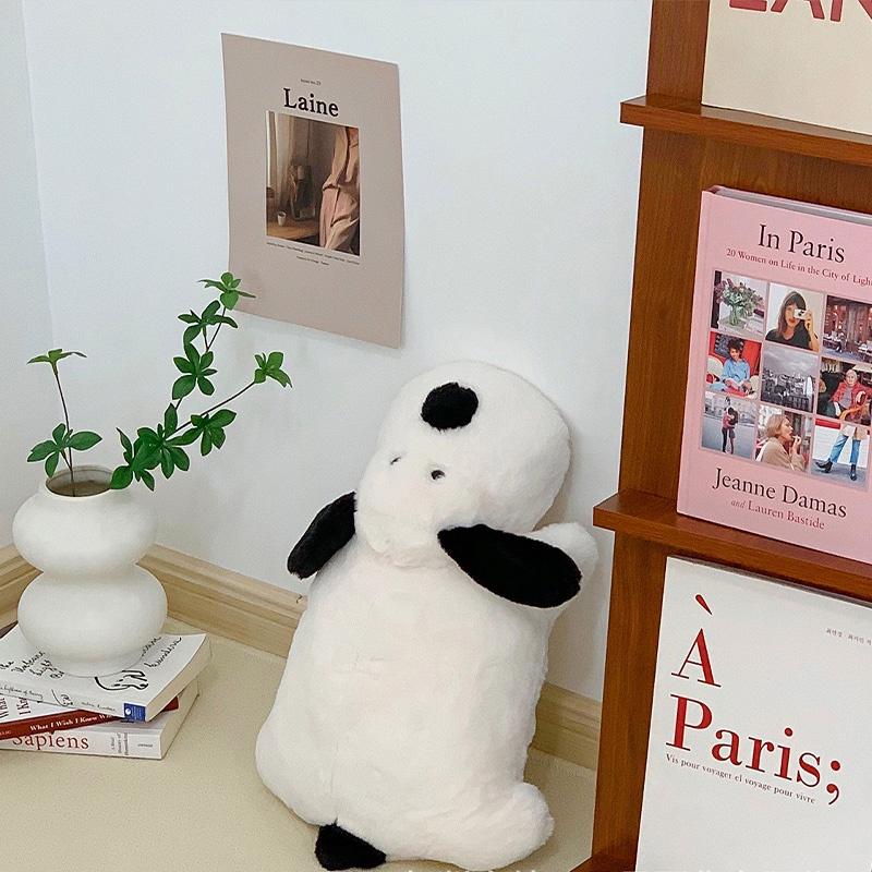 Милая Черно-Белая Плюшевая Игрушка Мопс Для Девочек, Идеальный Компаньон для Кровати, Лучший Подарок на День Рождения для Лучших Друзей