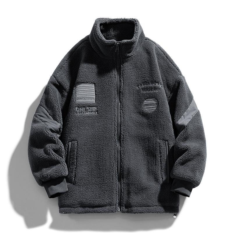 Winter Cashmere Stand Collar Jacket Street Men's Retro Warm Thick Cotton-padded Jacket