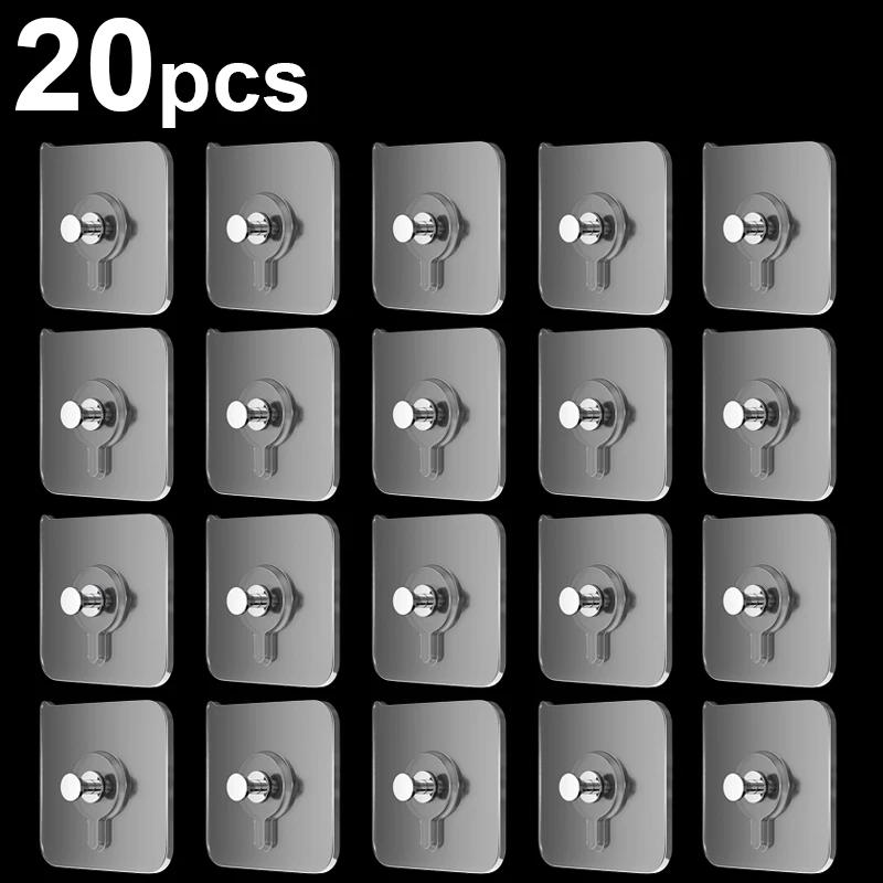 50/10 шт. Самоклеящиеся настенные крючки для фоторамки, часов, прочные клейкие прозрачные гвозди, настенные крючки, вешалки, держатели для гвоздей