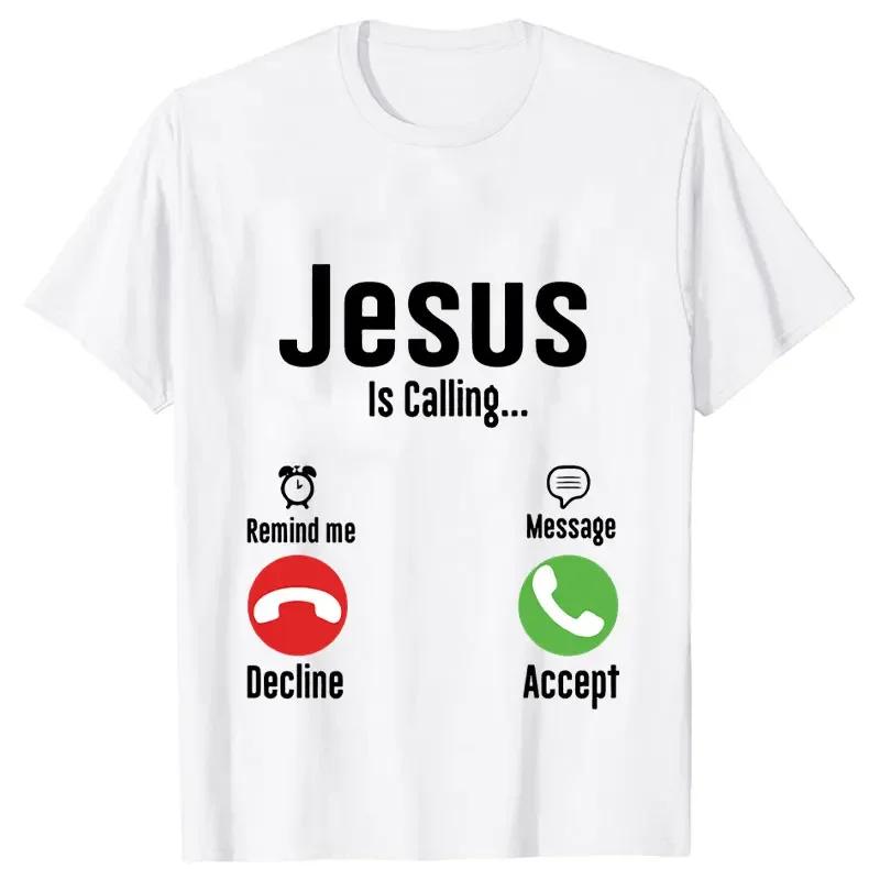 Jesus Print T-shirts Women Men T Shirt Casual Short Sleeve O Neck Tshirt Ladies Tees Harajuku Funny Tops Oversized Black Clothes
