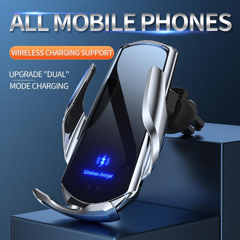 15W Car Wireless Charger Magnetic Automatic Car Mount Phone Holder For iPhone Samsung Xiaomi Infrared Induction QI Fast Charging