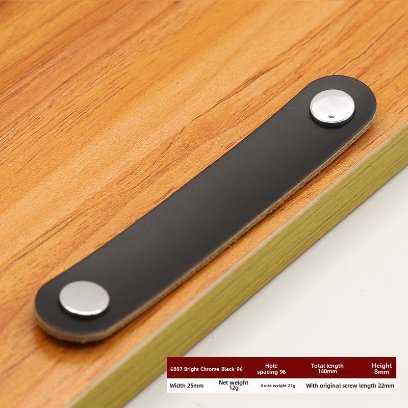 Кожаная ручка для шкафа, ящика, винного ящика и т. д. - акценты из цинкового сплава