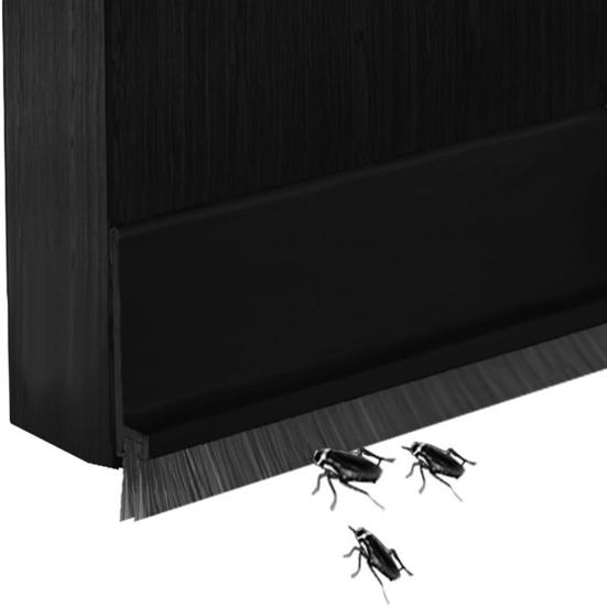 2 шт. дверная щетка для нижней части двери, интегрированная дверная щетка, самоклеящаяся герметизирующая прокладка для защиты от пыли, насекомых, холода и тепла