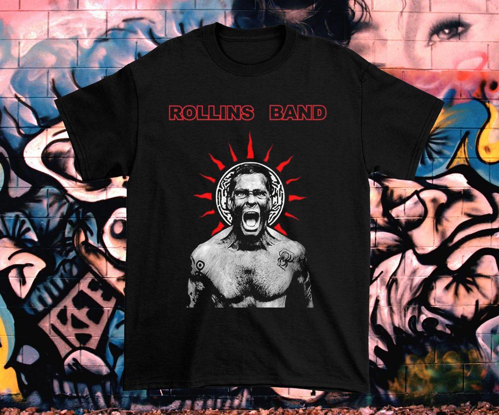 Rare Rollins Band Short Sleeve Unisex Black S 2345XL T Shirt Unisex T-Shirt