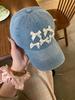 2024 Designed Beautifully Womens Diy Butterfly Bow Baseball Cap Adjustable Wide Brim Casual Sun Hat Available In Colors Denim