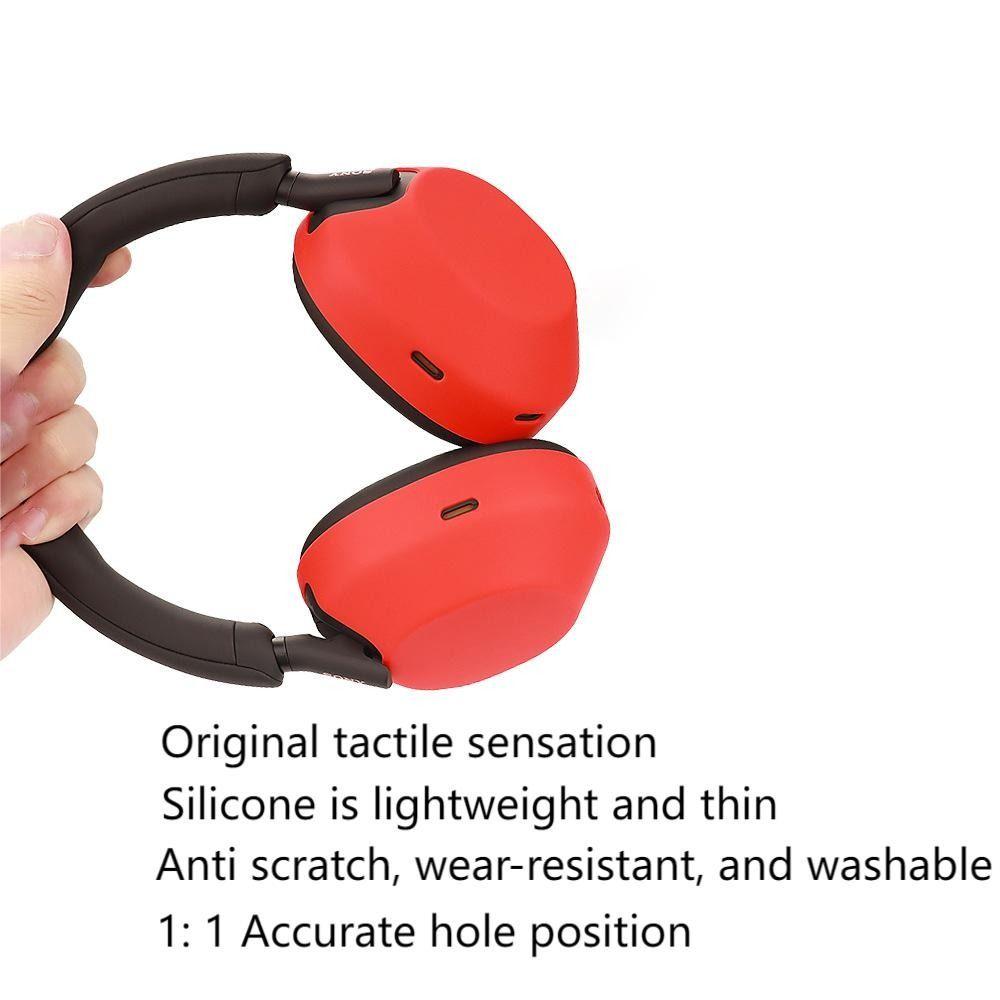 Устойчивый к царапинам силиконовый защитный чехол, моющийся чехол с повязкой на голову для наушников Sony WH-1000XM5