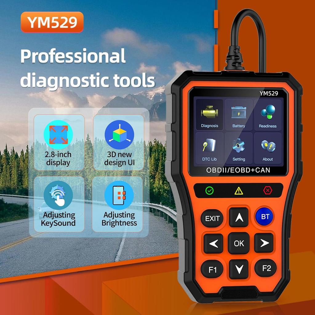 Bluetooth OBD2 сканер с тестером аккумулятора, мониторингом и испытанием на долговечность - поддержка проверки диагностической информации автомобиля на iPhone и Android