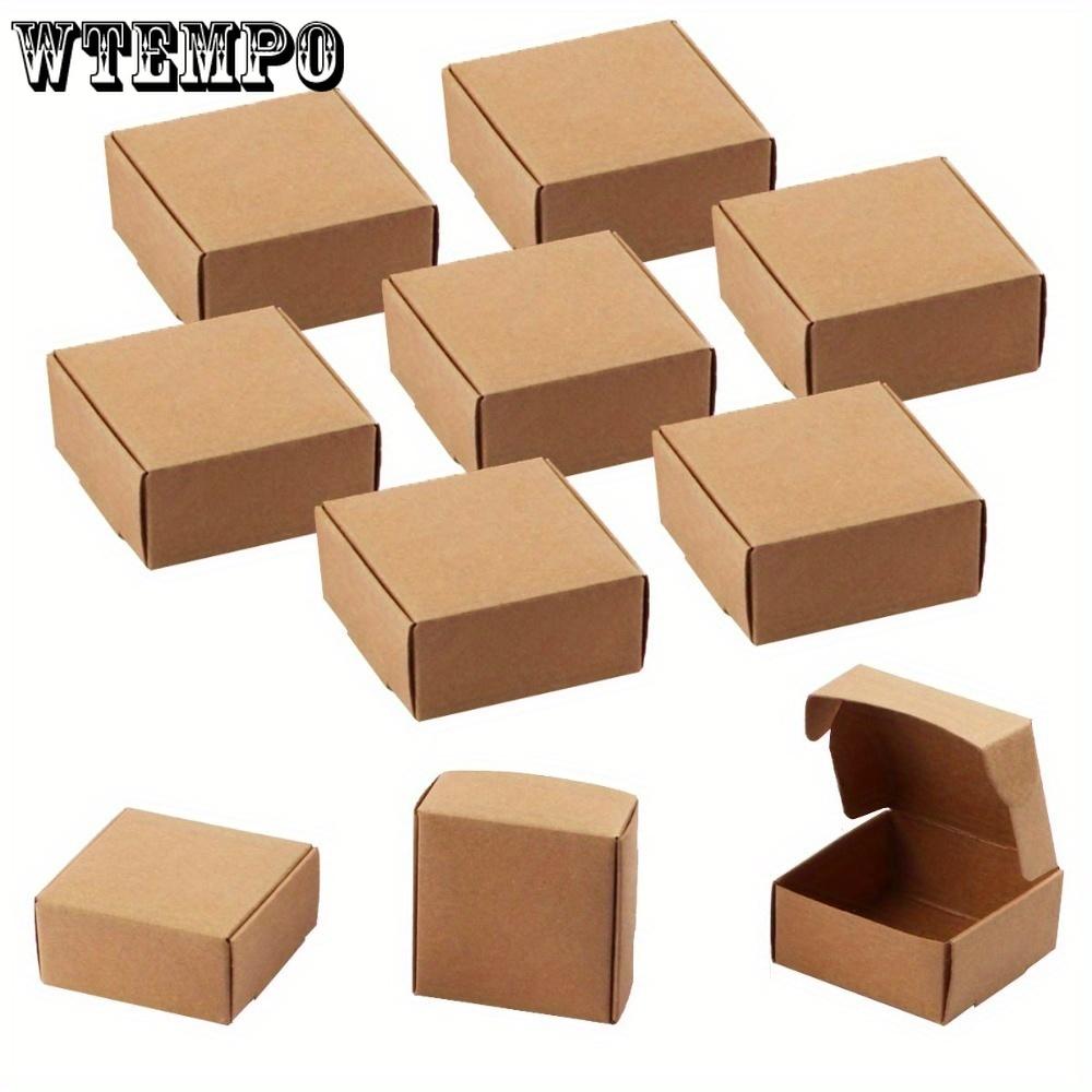 60 шт. Мини-картонные коробки, шкатулки для украшений, квадратные подарочные коробки, подарочная упаковочная коробка, крафт-коробки, подарочная упаковка для ювелирных изделий, ожерелья и колец