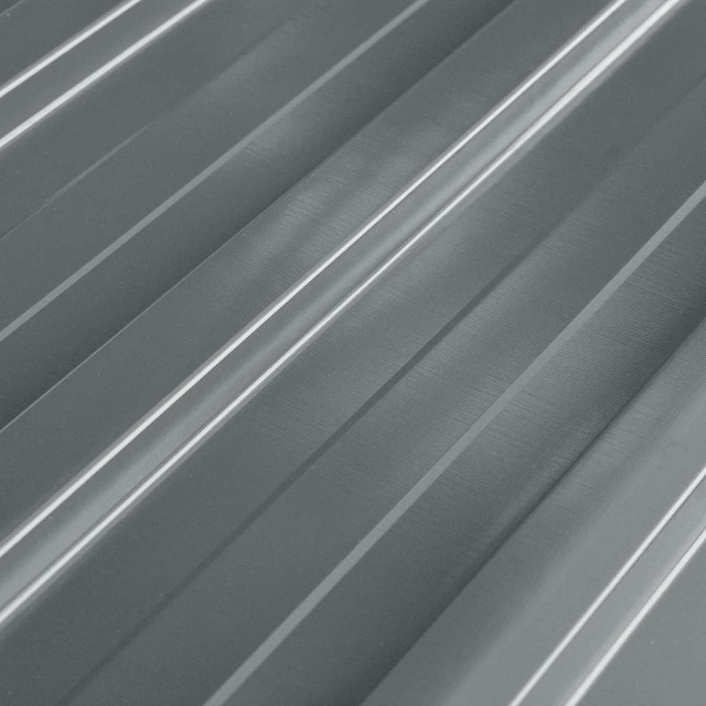 Roof Panel 12 pcs Gray 129 x 45 cm Galvanized Steel