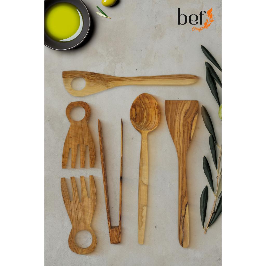 Wooden Spoon Tablespoon Wooden Serving Set Set Olive Wood Kitchen Utensils Dinnerware