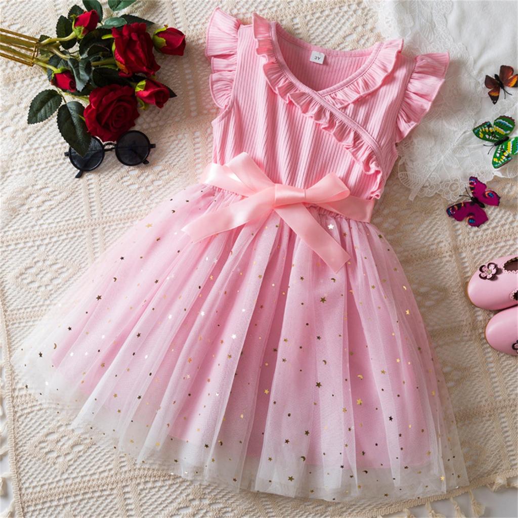 Baby Girls Princess Bridesmaid Pageant Gown Birthday Party Wedding Dress