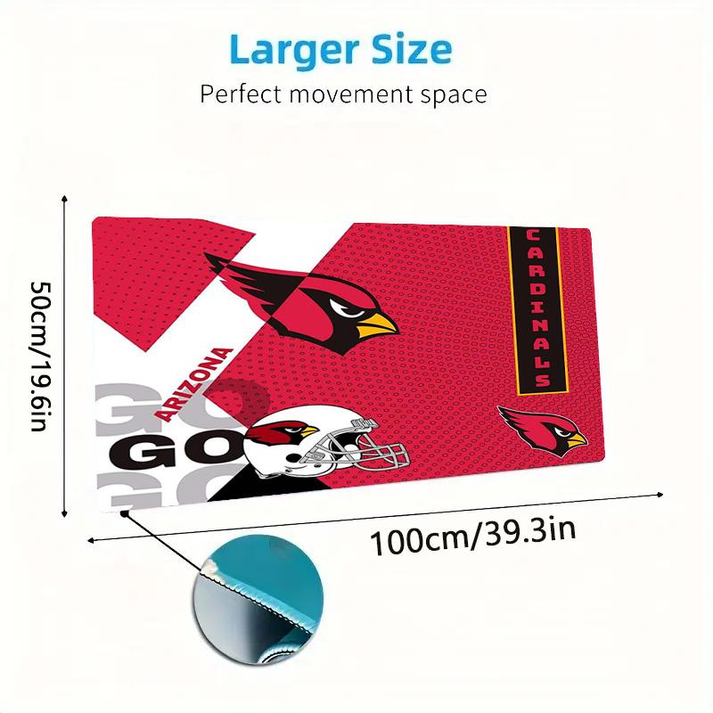 Arizona Cardinals Color Mouse Pad Large Gaming Table Cushion Non-slip Laptop Tablet Big Mousepad XXL Mat Mini PC Playmat With Lock edge