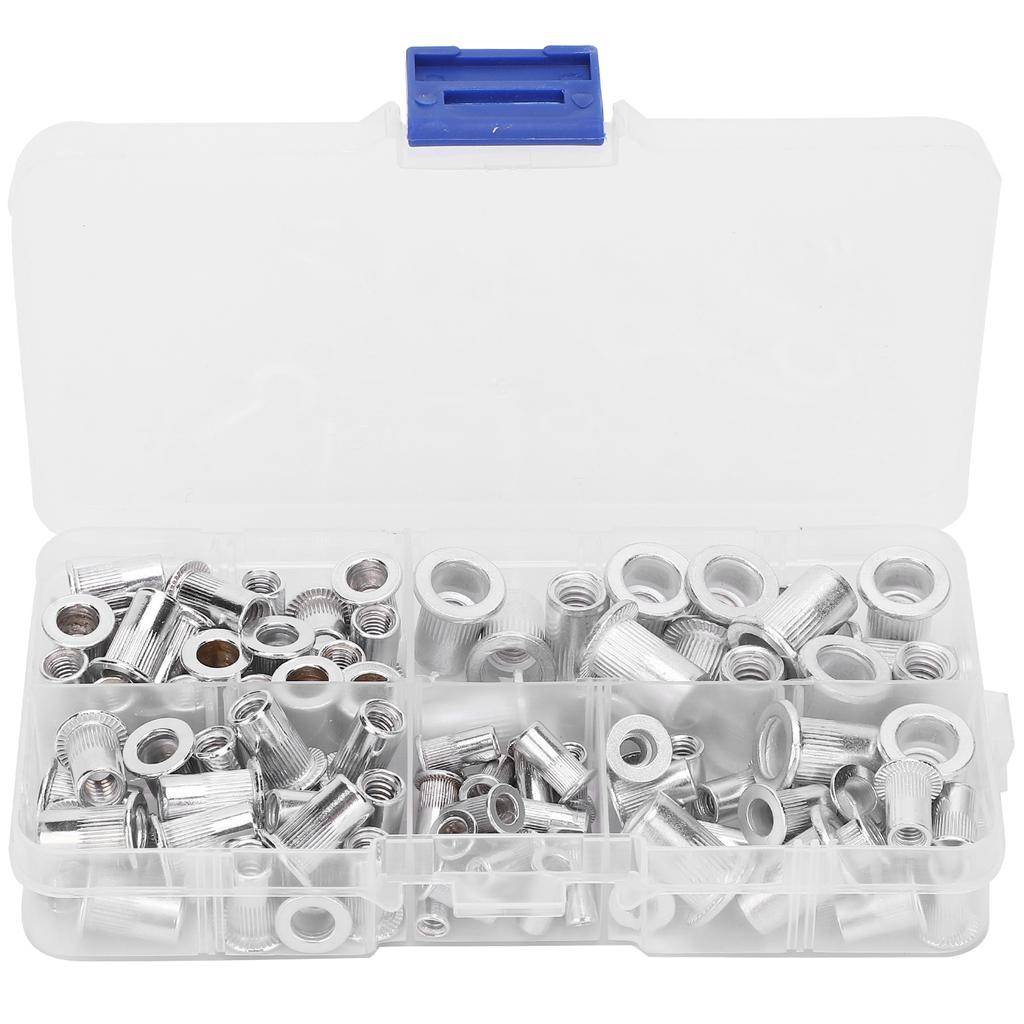 100pcs Box Aluminum Rivet Nut Threaded Rivet Insert Nut 6?328?3210?2410?32 14?20