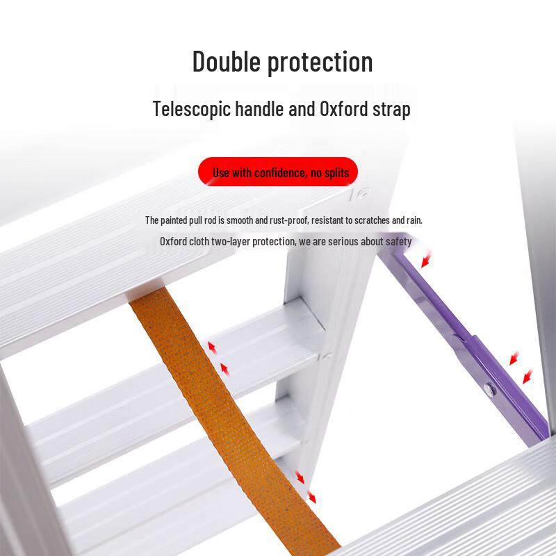 Guanmo Thickened Aluminum A-Frame Folding Ladder