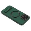 For iPhone 14 Pro Max Kickstand Case Compatible with MagSafe PC+TPU+PU Phone Back Cover