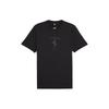 Ferrari Race Big Shield Logo Casual Sports Straight Cut Round Neck Short Sleeve T-Shirt Men Tops Black 623806-01