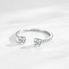 Tancise Classic 925 Sterling Silver  Zircon Ring Ladies Jewelry Wedding Promise Party Gift