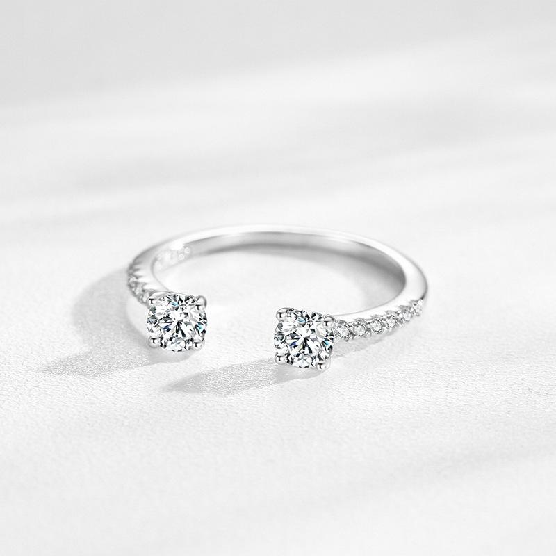 Tancise Classic 925 Sterling Silver Zircon Ring Ladies Jewelry Wedding Promise Party Gift