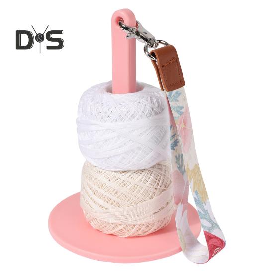 Portable Wrist Yarn Holder with Lanyard Crochet Yarn Ball Holder Spinner Organizer Dispenser Knitting Crocheting Accessories