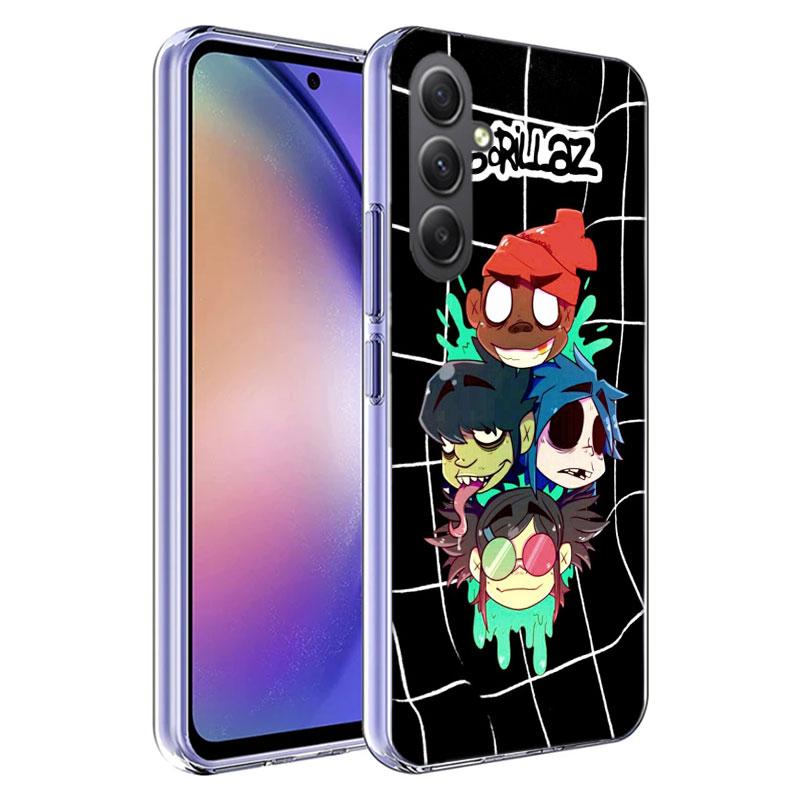 Аниме чехол для телефона Gorillaz для Samsung Galaxy A54 A14 A24 A34 A17 A37 A57 A55 A35 A25 A15 A16 A26 A36 A56 A13 A23 A33 A53 A52S A1