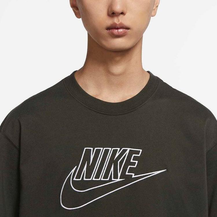 Nike Печать логотипа Повседневная Круглый вырез Короткий рукав Красный Зеленый Мужская DR7826-355