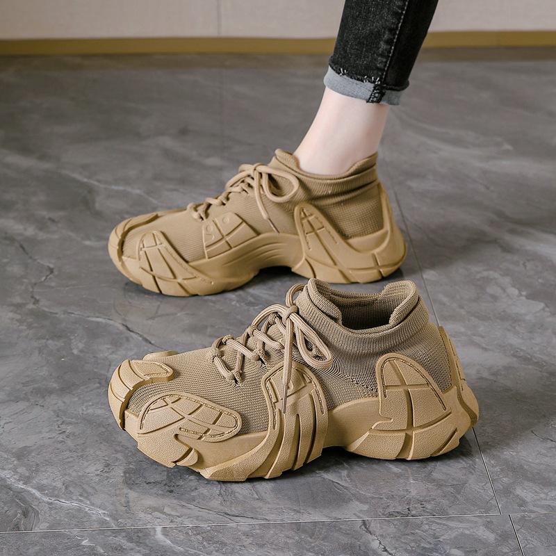 Обувь женская весенняя универсальная уродливая милая дофаминовая женская обувь обувь осьминог кокосовая обувь летающая тканая повседневная обувь платформа папины кроссовки