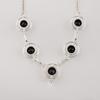 Black Onyx Gemstone Silver Necklace, 925 Sterling Silver Handmade Silver Necklace, Women Wedding Necklace, RN-2-19