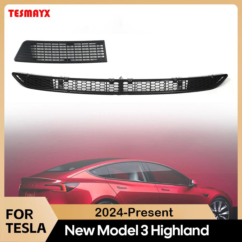 ckwjb7 For Tesla Model 3 2024 2025 2026 Model Y Juniper Grille Mesh Inserts Lower Bumper Anti Insect Net Dust Proof Vent Grille Cover