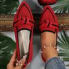 Fashion Plus Size 36-43 Red Flats Shoes Women 2025 Breathable Mesh Flat Shoes Woman Pointed Toe Lightweight Casual Shoes Female