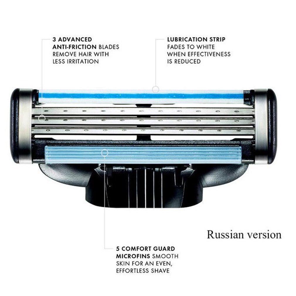 4PCS 3 Layers Shaving Gillettee Razors Blades Men Face Trimmer Blades Male Manual Razor Blades