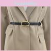 Leather Solid Color Waist Belt With Simple Design For Everyday Office And