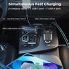 4 в 1 выдвижное автомобильное зарядное устройство с кабелем USB C Lightning Starlight в крыше автомобиля быстрая зарядка для телефонов iPhone и Samsung