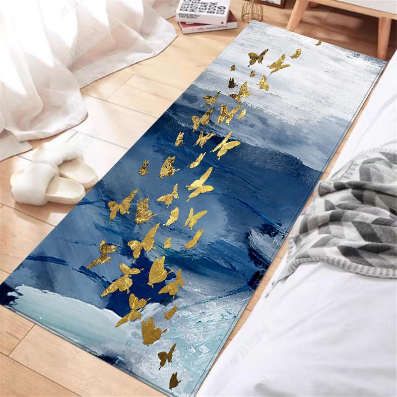 Коврик с принтом бабочки для спальни, современный кухонный коврик, набор губки, впитывающий напольный коврик для ванной комнаты