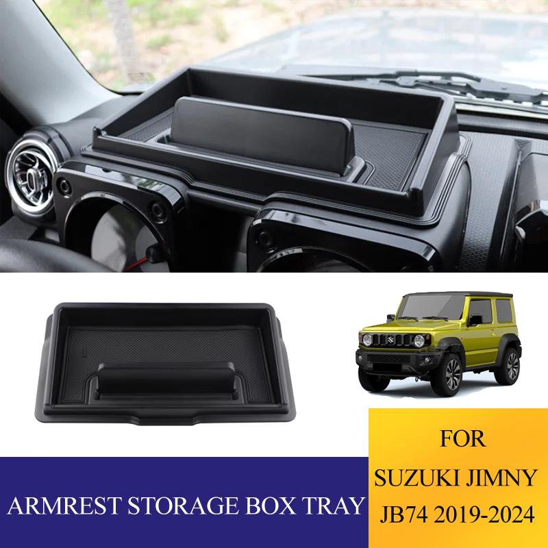 Car Armrest Storage Box Tray For Suzuki Jimny JB64 JB74 2019-2026 Center Console Organizer Accessories