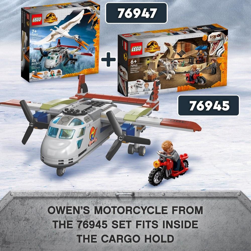 LEGO Мир Юрского Периода Атака Кетцалькоатля 76947 Конструктор Самолет Динозавр Подарок для Мальчиков и Девочек от 7 лет