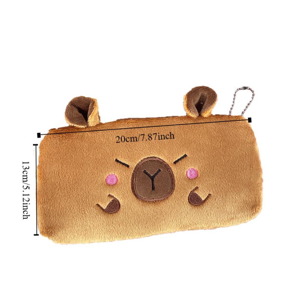 Soft Plush Coin Purse Large Capacity Cartoon Pencil Case Stationery Holder Bag Girls/Boys