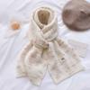 Winter Korean Style Wool Scarf Scarf for Women Versatile Knitted Solid Color Warm Thickened Student Soft Waxy Scarf