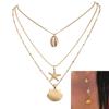 Women Gifts Chain Choker Multilayer Shell Necklace Cowry Seashell Pendant Bohemian Beach Jewelry