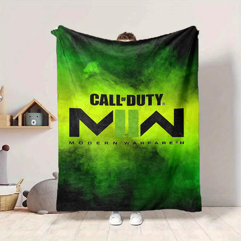1 шт. Плед Call of Duty, мягкий, удобный, с цифровой печатью, всесезонный, многоцелевой, вязаный, для кровати, офиса, дивана, домашний декор