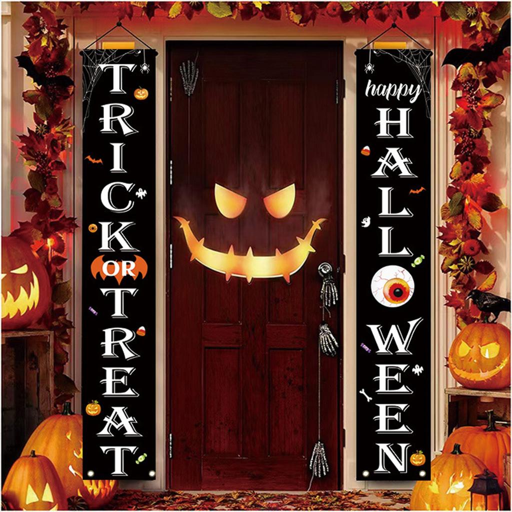 Хэллоуин Украшение Баннер Куплеты Привидение- Праздничная Вечеринка Вечеринка Украшение Двери
