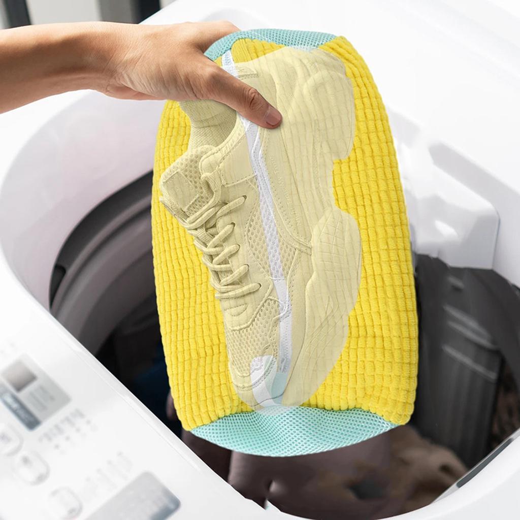 1/2Pc Shoe Washing Bag Cotton Laundry Bag Zippers Closure Shoe Cleaning Bag Laundry Bag Drying Bags shoe bag