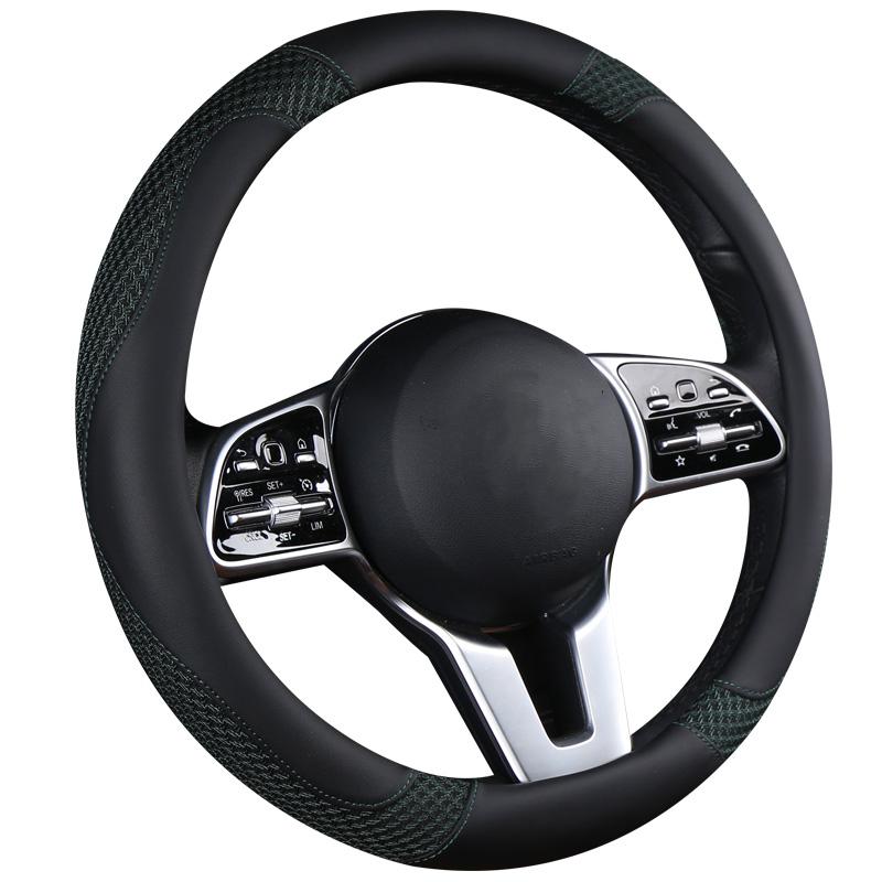 Моточехлы автомобильный противоскользящий кожаный чехол на руль Универсальный автомобильный защитный чехол на руль модный стиль 38 см