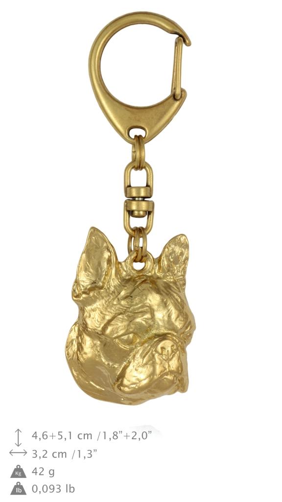 Бостон-терьер, американский джентльмен - позолоченный брелок с собакой, украшение для сумочки, роскошный аксессуар от бренда Art-Dog