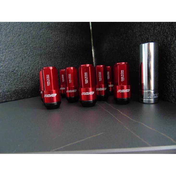 19HEX Rays Двухкомпонентная Гайка Колеса с Боковым Замком Гайка Колеса Ступичная Гайка Длина 58мм M12x1.5 M12x1.25 M14x1.5 С Алюминием+Сталью 20шт