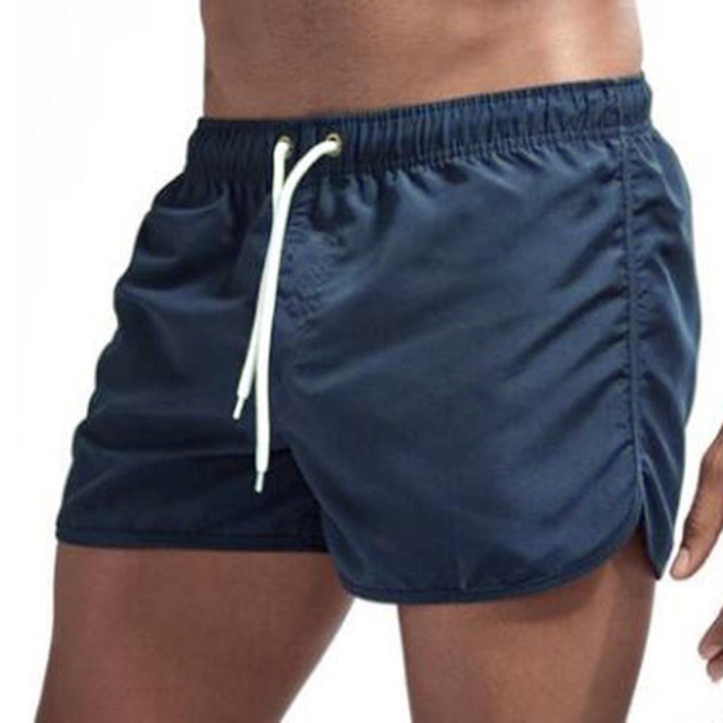 Мужские модные пляжные шорты из полиэстера, быстросохнущие разноцветные спортивные брюки